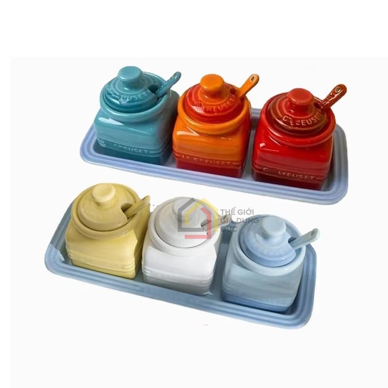 set-3-lo-dung-gia-vi-vuong-le-creuset (1) Set 3 lọ đựng gia vị vuông Le Creuset