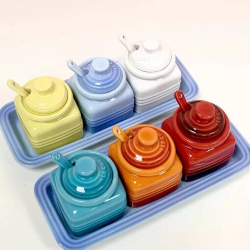 Set 3 lọ đựng gia vị vuông Le Creuset