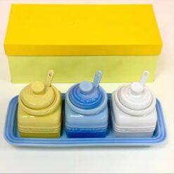 Set 3 lọ đựng gia vị vuông Le Creuset