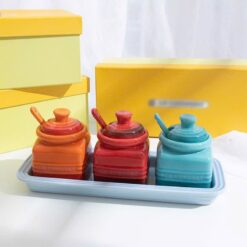 Set 3 lọ đựng gia vị vuông Le Creuset