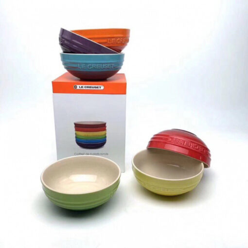 Set 6 bát Lecreuset cầu vồng size 15cm cao 6cm