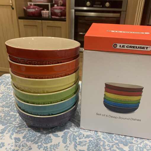 Set 6 bát Lecreuset cầu vồng size 15cm cao 6cm