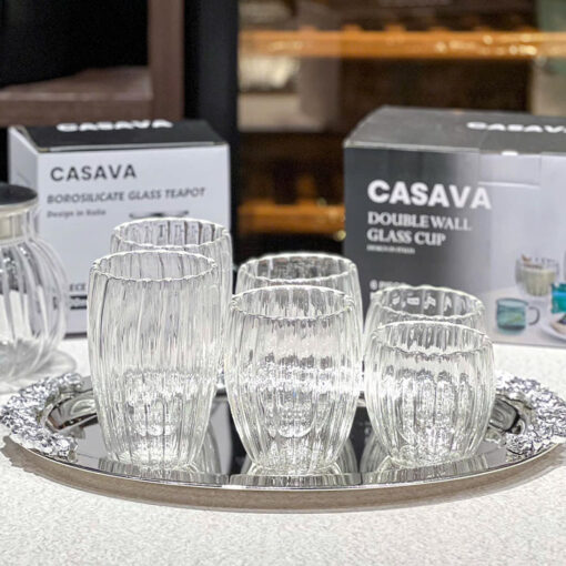 Set 6 cốc Podium 2 lớp Casava mix size