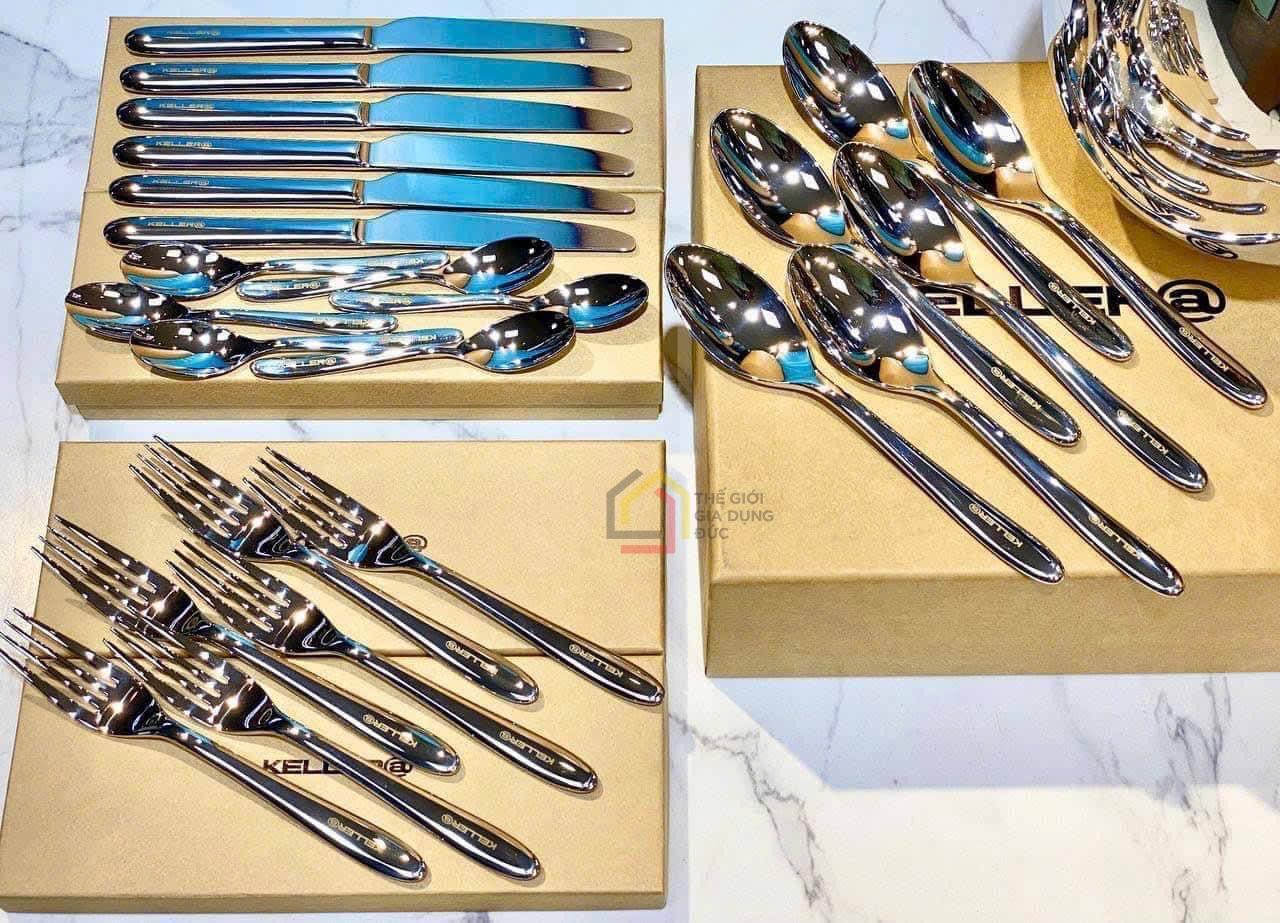 set-dao-dia-24-mon-keller-hinh-qua-trung-inox10 Set dao dĩa 24 món Keller hình quả trứng inox