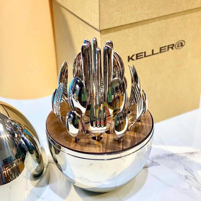 set-dao-dia-24-mon-keller-hinh-qua-trung-inox7 Set dao dĩa 24 món Keller hình quả trứng inox