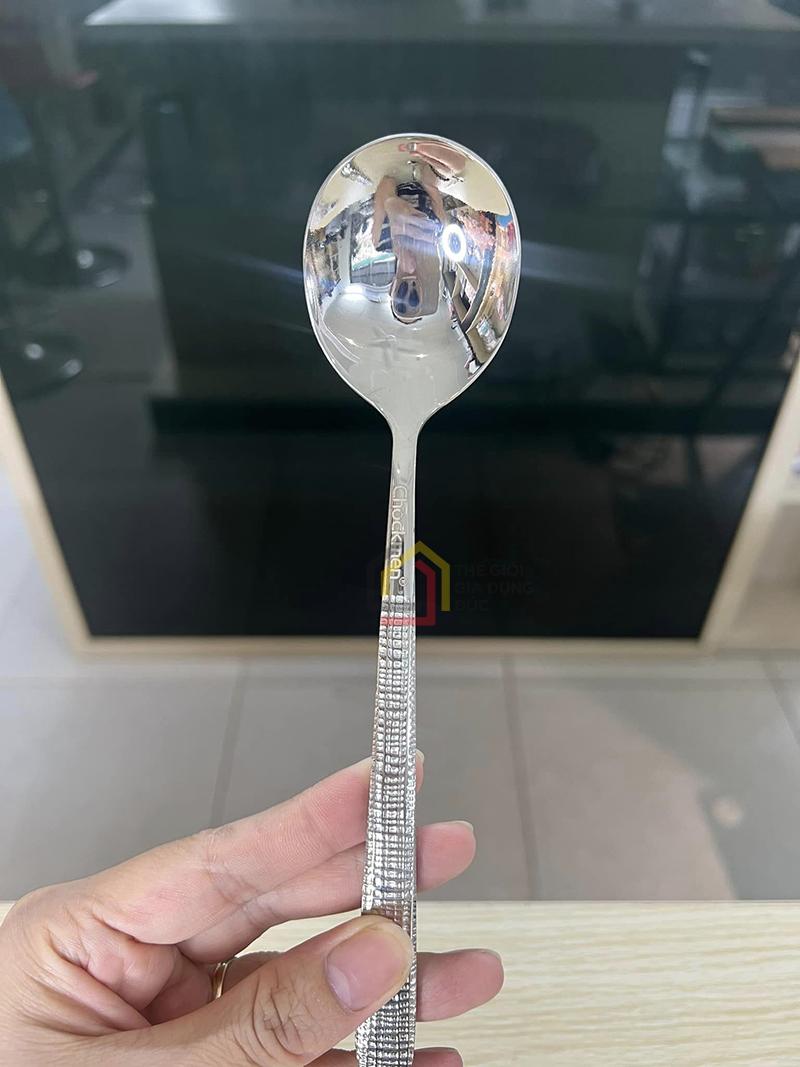 thia-an-com-an-soup-inox-chockmen-dau-tron7 Thìa ăn cơm, ăn soup inox Chockmen đầu tròn