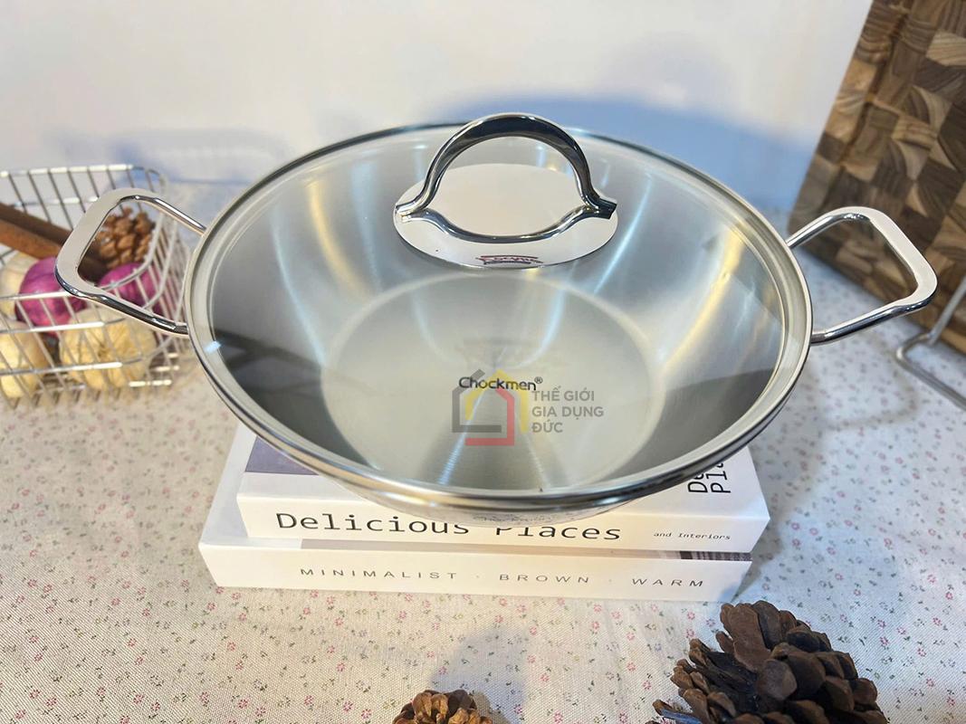chao-xao-sau-long-chockmen-26cm-co-vung-duc-lien-nguyen-khoi3 Chảo xào sâu lòng Chockmen 26cm có vung đúc liền nguyên khối