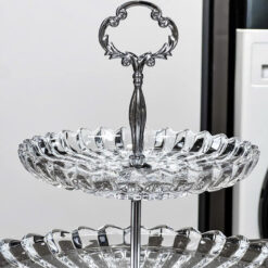 Kệ bánh pha lê hoàng gia 2 tầng Vessen