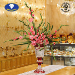 Bình hoa cúp pha lê Bohemia cao 50,5cm