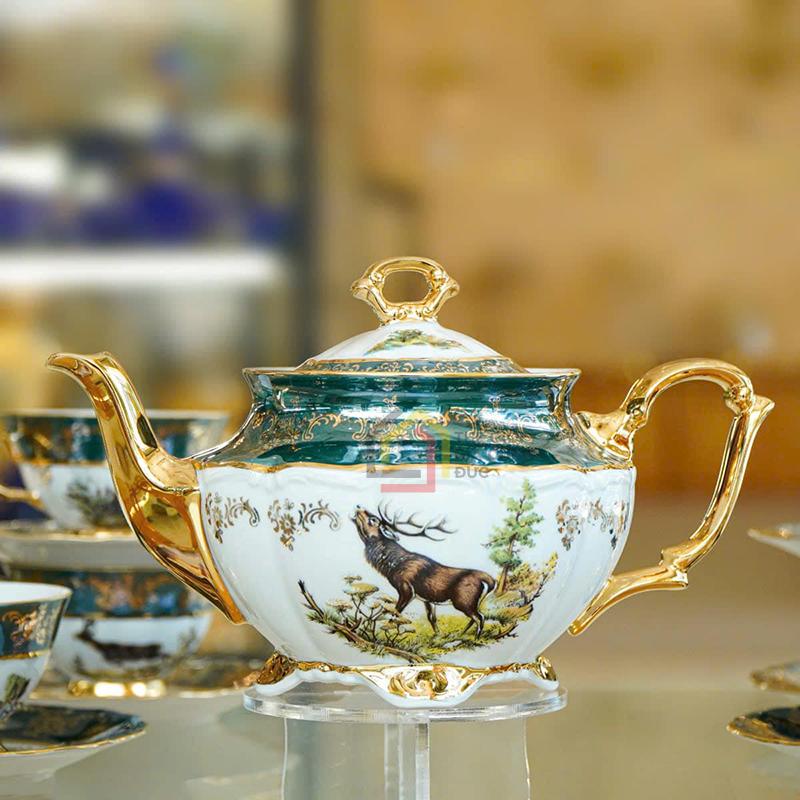 bo-tra-su-ma-vang-men-ngoc-trai-tiep-khac-bc81-2 Bộ trà sứ mạ vàng men ngọc trai Tiệp khắc BC81