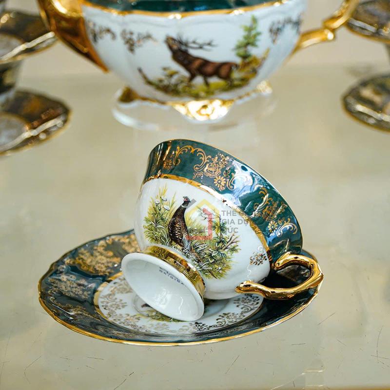 bo-tra-su-ma-vang-men-ngoc-trai-tiep-khac-bc81-3 Bộ trà sứ mạ vàng men ngọc trai Tiệp khắc BC81