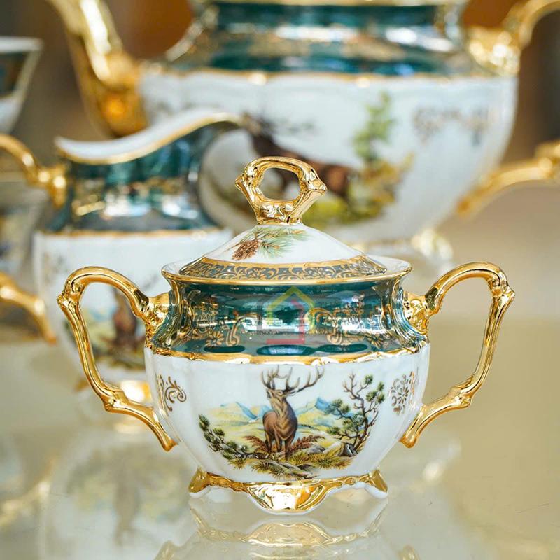 bo-tra-su-ma-vang-men-ngoc-trai-tiep-khac-bc81-5 Bộ trà sứ mạ vàng men ngọc trai Tiệp khắc BC81