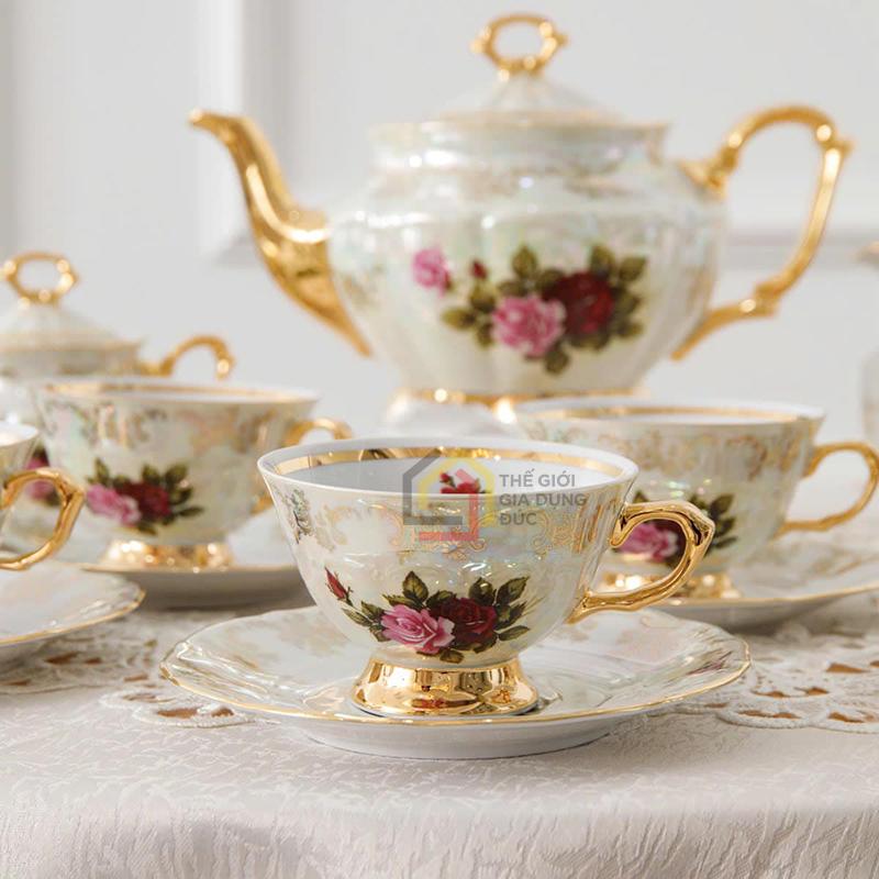 bo-tra-su-ma-vang-men-ngoc-trai-tiep-khac-bc92-4 Bộ trà sứ mạ vàng men ngọc trai Tiệp khắc BC92