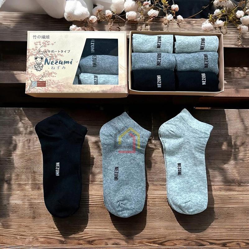 hop-6-doi-tat-nezumi-nhat-ban-co-thap (2) Hộp 6 đôi tất Nezumi Nhật Bản cổ thấp