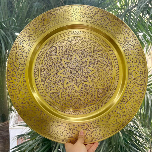 Khay tròn Vintage size đại 50cm