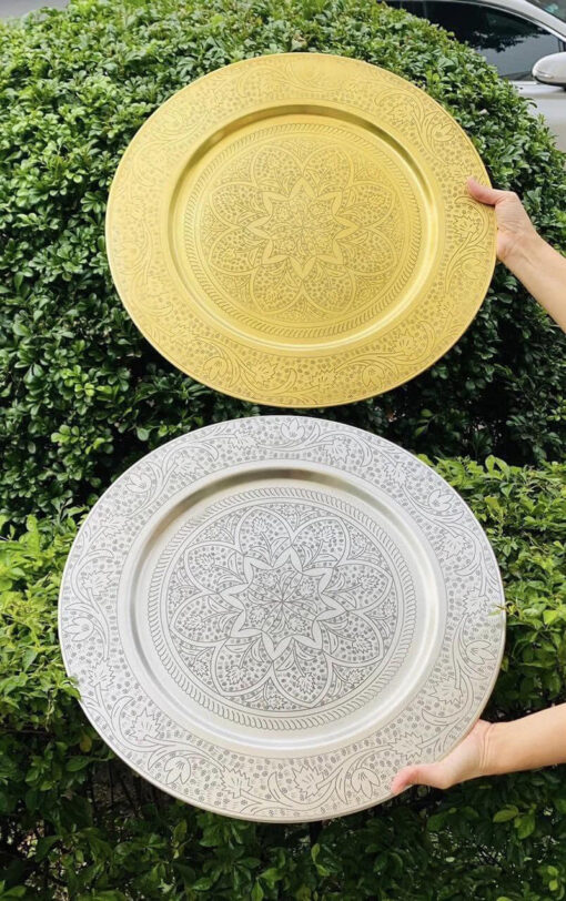 Khay tròn Vintage size đại 50cm