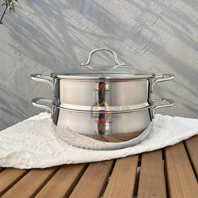 noi-xung-2-tang-chockmen-30cm Nồi xửng 2 tầng Chockmen 30cm