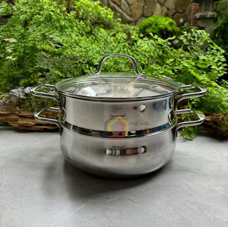 noi-xung-2-tang-chockmen-30cm7 nồi xửng 2 tầng Chockmen 30cm