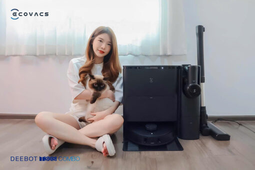 Robot hút bụi kết hợp máy hút bụi cầm tay Ecovacs Deebot T30S Combo