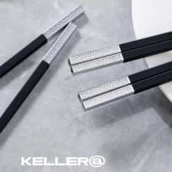 Set 10 đôi đũa chuôi bạc Keller