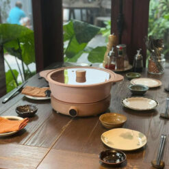 Set nồi lẩu 2 ngăn + bếp từ đơn 2Lock