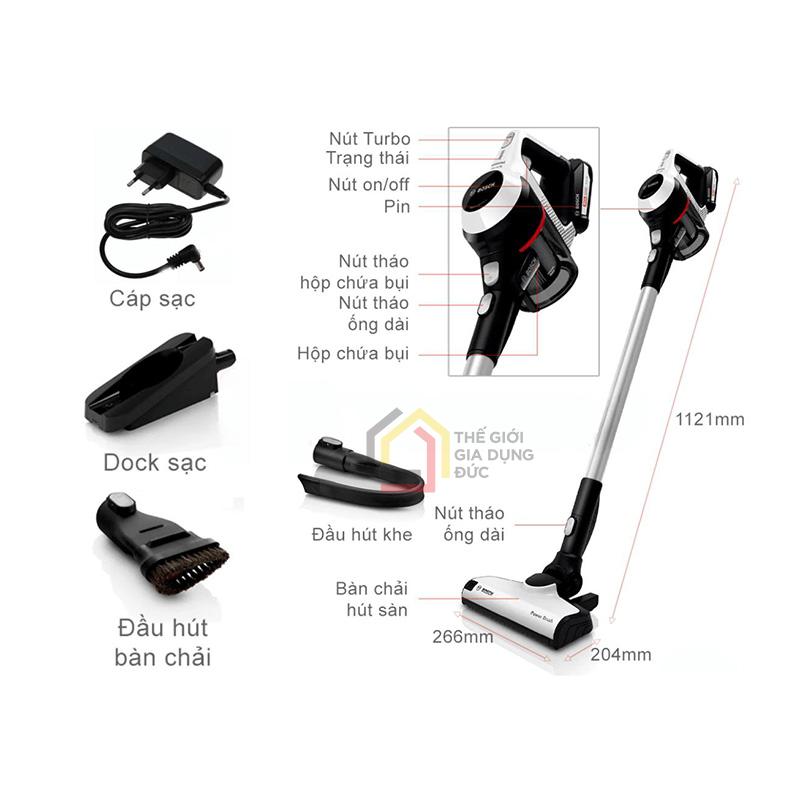 Máy Hút Bụi Không Dây Bosch BCS61113 Serie 6 Unlimited7 Máy Hút Bụi Không Dây Bosch BCS61113 Serie 6 Unlimited