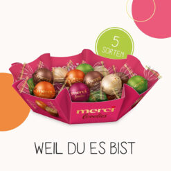 Kẹo Socola Merci Lovelies (Hộp lục giác 185g)