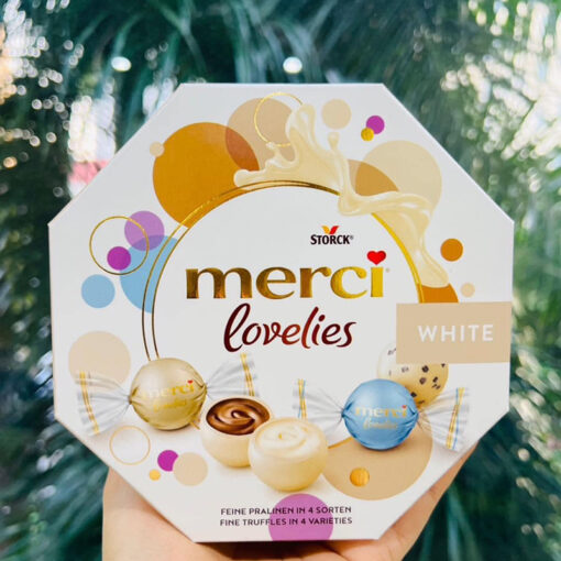 Kẹo Socola Merci Lovelies (Hộp lục giác 185g)