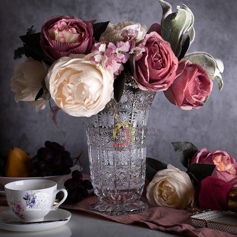 lo-hoa-pha-le-mai-bohemia-355cm2 Lọ hoa pha lê mài Bohemia 35,5cm