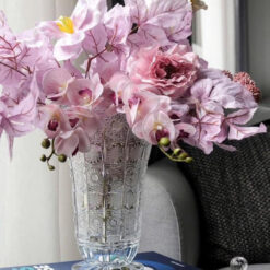 Lọ hoa pha lê mài Bohemia 35,5cm