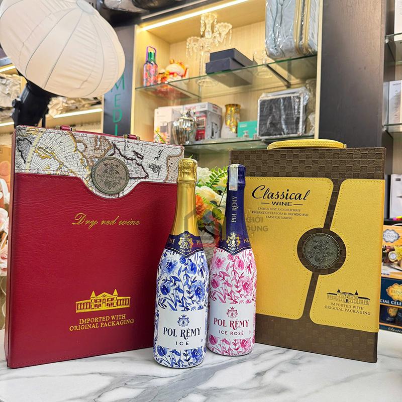 set-2-chai-vang-sui-sparkling-pol-remy-ice (2) Set 2 chai vang sủi Sparkling Pol Remy Ice hộp da