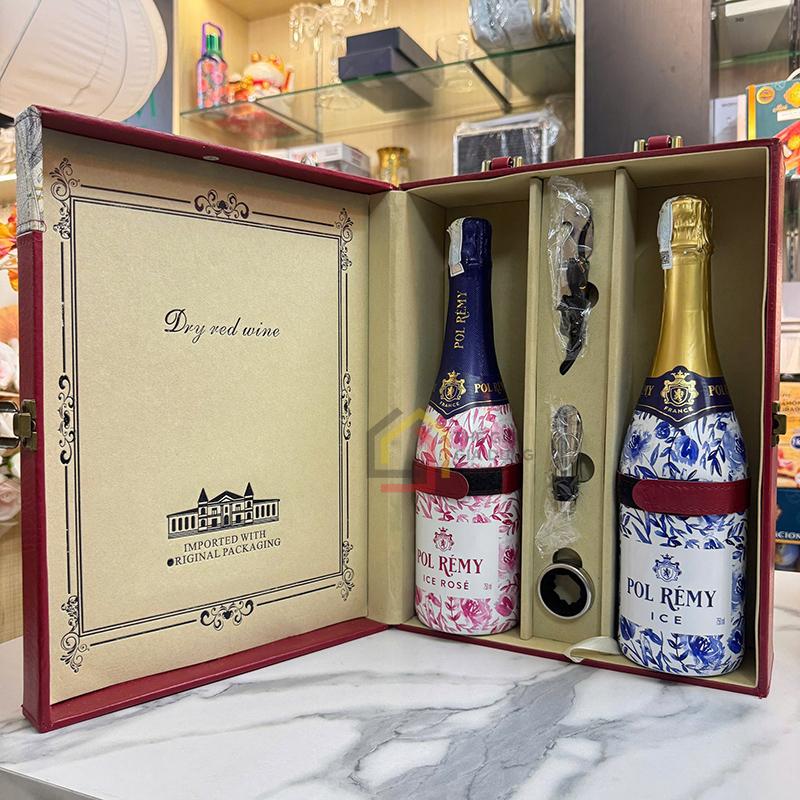 set-2-chai-vang-sui-sparkling-pol-remy-ice (4) Set 2 chai vang sủi Sparkling Pol Remy Ice hộp da