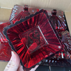 Set 4 thố kèm khay pha lê Silver