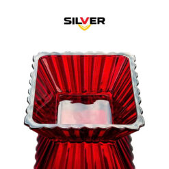 Set 4 thố kèm khay pha lê Silver (màu đỏ, tím)