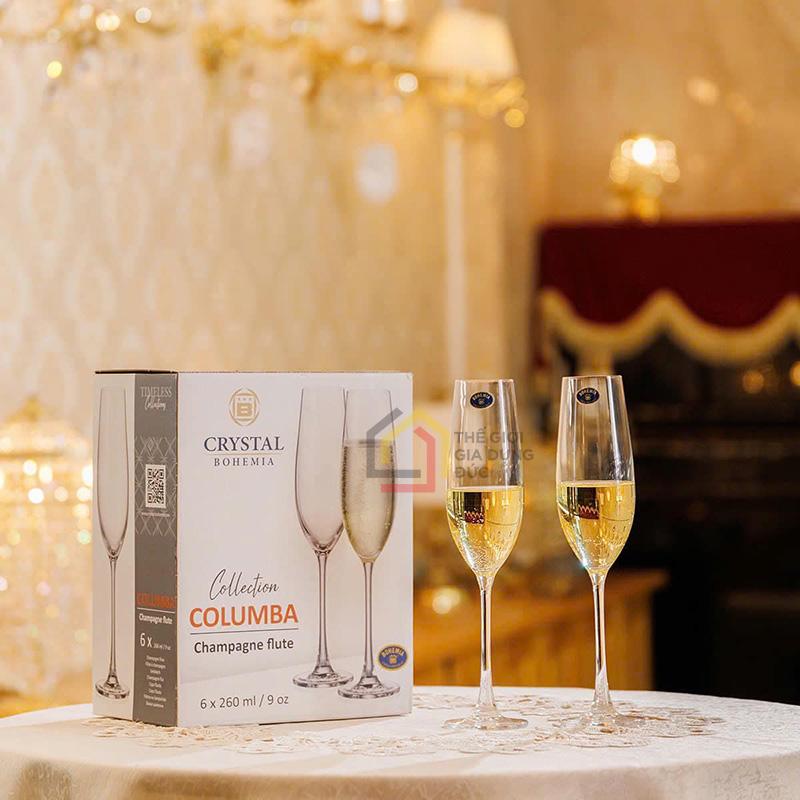 bo-ly-champagne-columba-crystal-bohemia-260ml2 Bộ Ly Champagne Columba - Crystal Bohemia 260ml