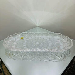 Đĩa bầu dục pha lê mài M57 Bohemia (34 x 15,5cm)