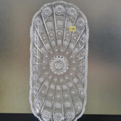 Đĩa bầu dục pha lê mài M57 Bohemia (34 x 15,5cm)