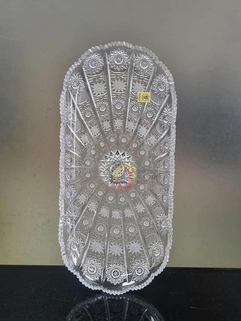 dia-bau-duc-pha-le-mai-m57-bohemia-34-x-155cm1 Đĩa bầu dục pha lê mài M57 Bohemia (34 x 15,5cm)