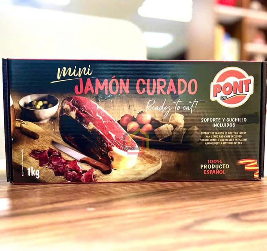 dui-heo-muoi-tay-ban-nha-mini-pont-jamon-curado-1kg Đùi Heo Muối Tây Ban Nha Mini Pont Jamón Curado 1kg