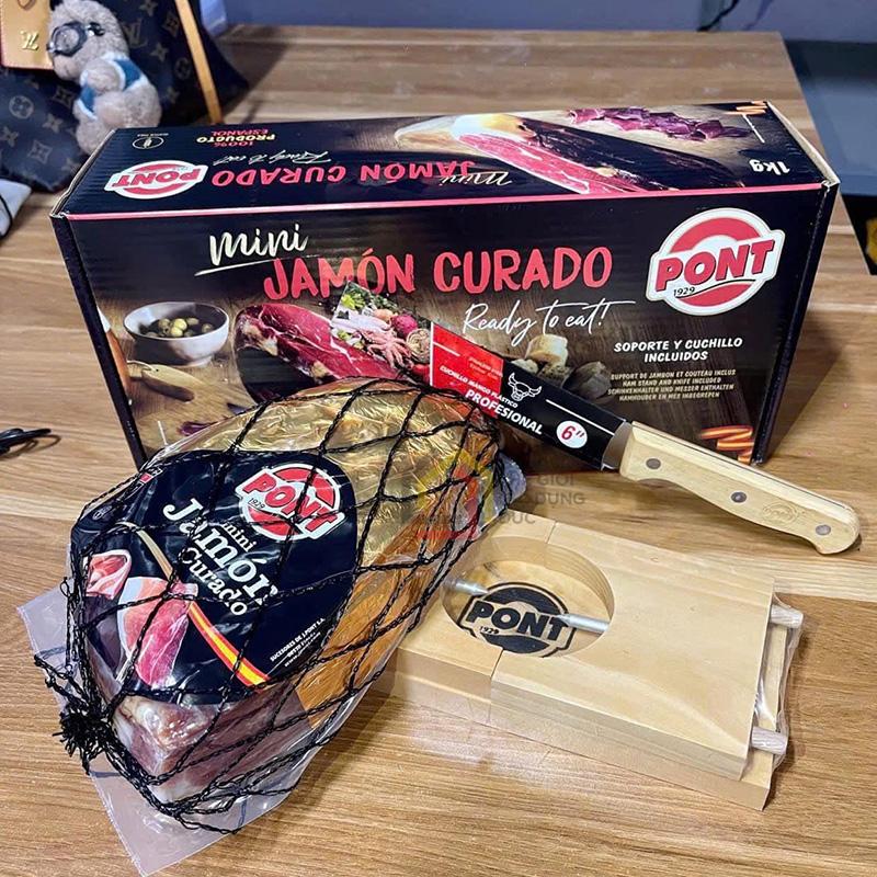 dui-heo-muoi-tay-ban-nha-mini-pont-jamon-curado-1kg2 Đùi Heo Muối Tây Ban Nha Mini Pont Jamón Curado 1kg