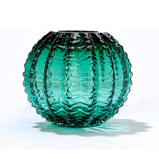 Lọ hoa thủy tinh phong cách Bắc Âu cao 16cm, rộng 18cm