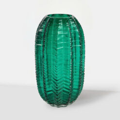 Lọ hoa thủy tinh phong cách Bắc Âu cao 28cm, rộng 15cm