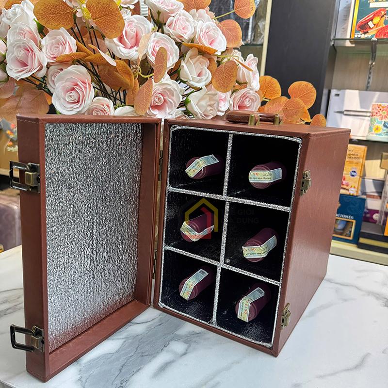 set-6-chai-bruno-vespa (1) Set 6 chai Bruno Vespa thùng da - Vang đỏ Ý thượng hạng