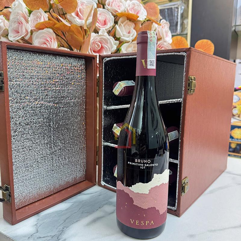 set-6-chai-bruno-vespa (2) Set 6 chai Bruno Vespa thùng da - Vang đỏ Ý thượng hạng