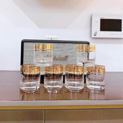 Bộ 6 cốc Pha Lê mạ vàng 24k size 300ml