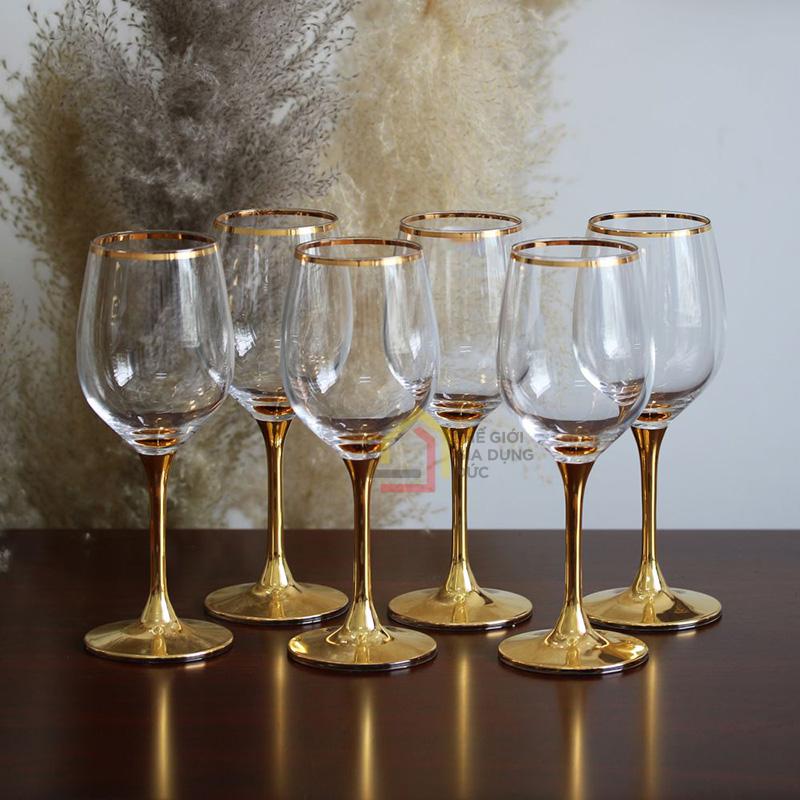 bo-6-ly-ruou-vang-rona-450ml-ma-vang-24k Bộ 6 Ly Rượu Vang Rona 450ml Mạ Vàng 24K