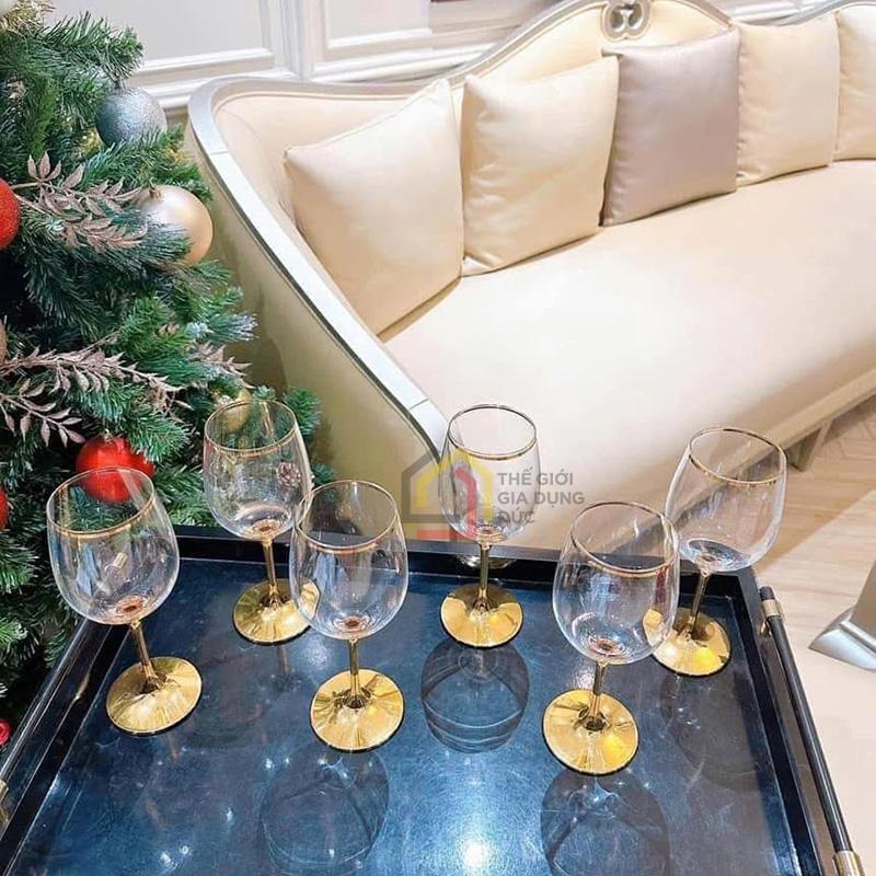 bo-6-ly-ruou-vang-rona-450ml-ma-vang-24k3 Bộ 6 Ly Rượu Vang Rona 450ml Mạ Vàng 24K