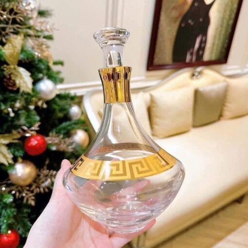 Bộ Bình Rượu Pha Lê Mạ Vàng 24K (1 bình 500ml + 6 ly 45ml)