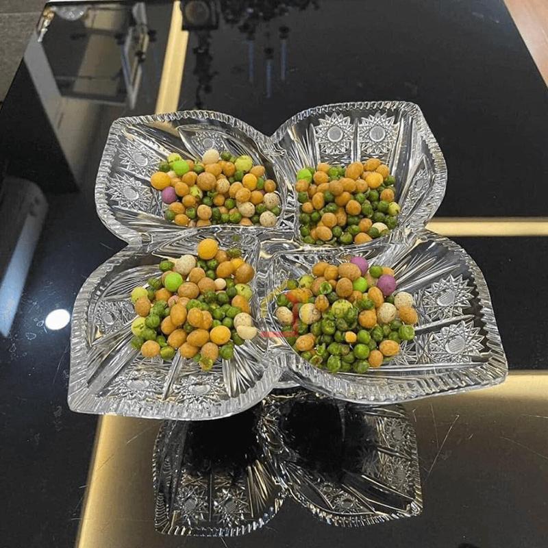 khay-mut-4-canh-hoa-pha-le-mai-chan-cao-bohemia (3) Khay mứt 4 cánh hoa pha lê mài chân cao Bohemia