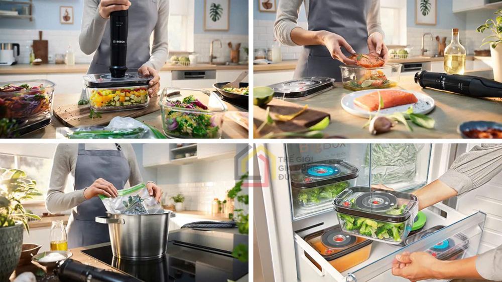 Máy xay cầm tay Bosch MSM4B6V2 đen - kèm hút chân không
